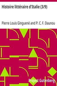 Histoire littéraire d'Italie (3/9)