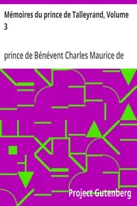 Mémoires du prince de Talleyrand, Volume 3