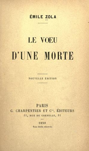 Le voeu d'une morte
