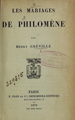 Les mariages de Philomène