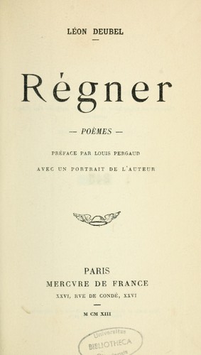 Regner (poèmes)
