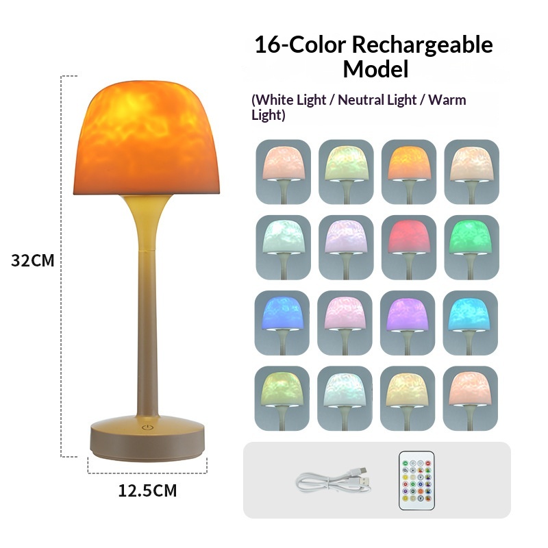 Lampe de Table Ambiance Vagues avec Télécommande